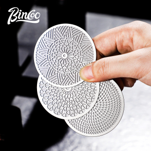 Bincoo咖啡机手柄粉碗二次分水网不锈钢咖啡萃取意式过滤片烧结片