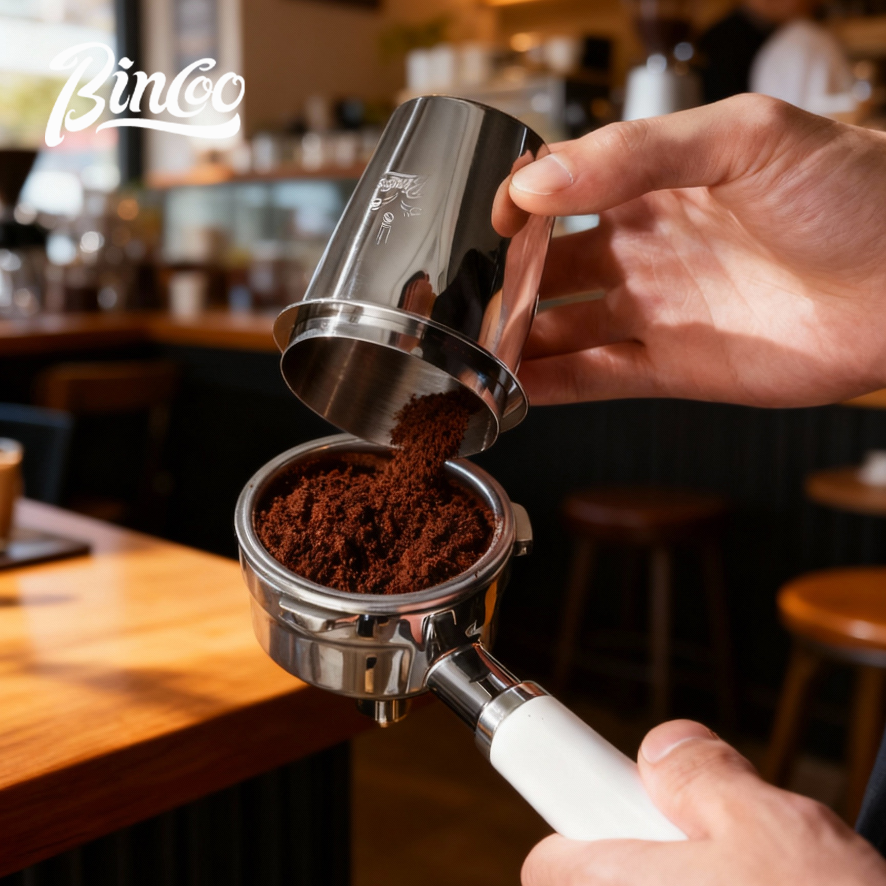 Bincoo接粉杯落粉杯称豆闻香杯304手冲倒扣接粉器51/58mm手柄意式,餐饮具,配套器具,淘宝优惠券,粉丝福利购,淘宝优惠卷