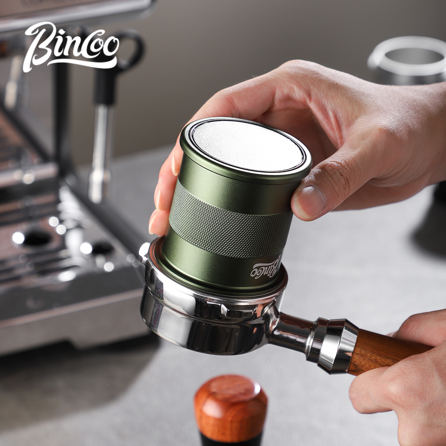 Bincoo咖啡接粉杯倒扣51/58mm手柄通用落粉杯意式手冲磨豆接粉器