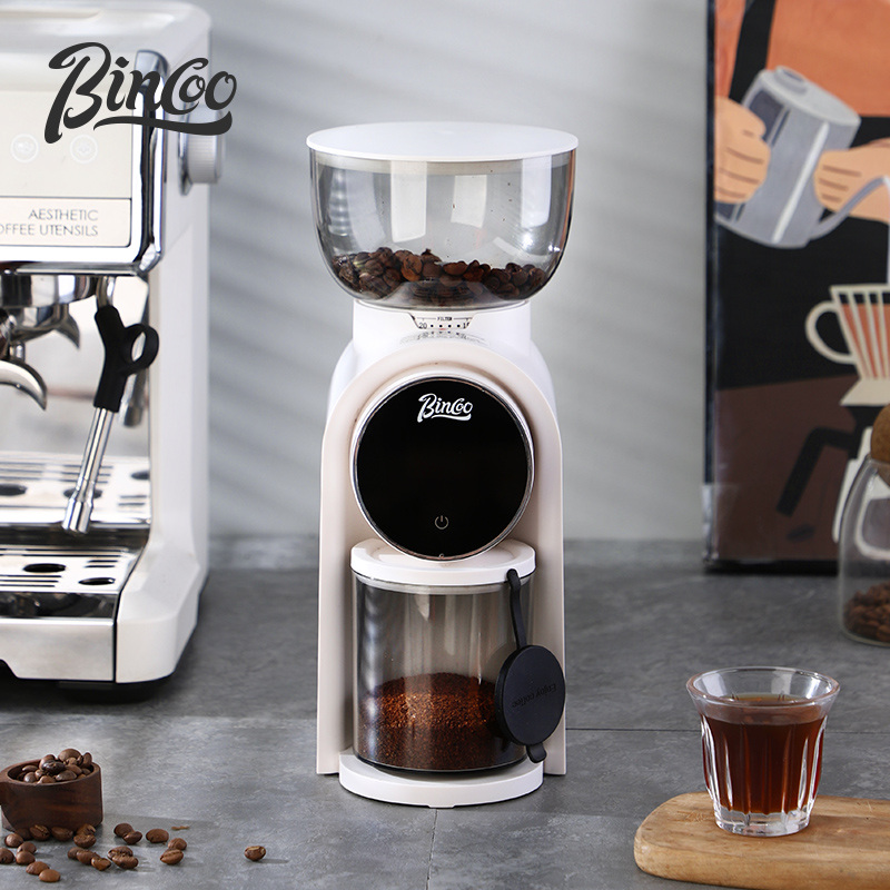 Bincoo电动磨豆机咖啡豆研磨机咖啡磨豆机家用换档自动意式磨粉器