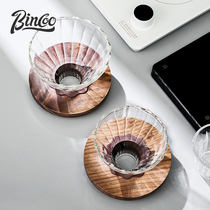 Bincoo玻璃咖啡v60滤杯分享壶滴漏式过滤漏斗手冲咖啡壶套装器具