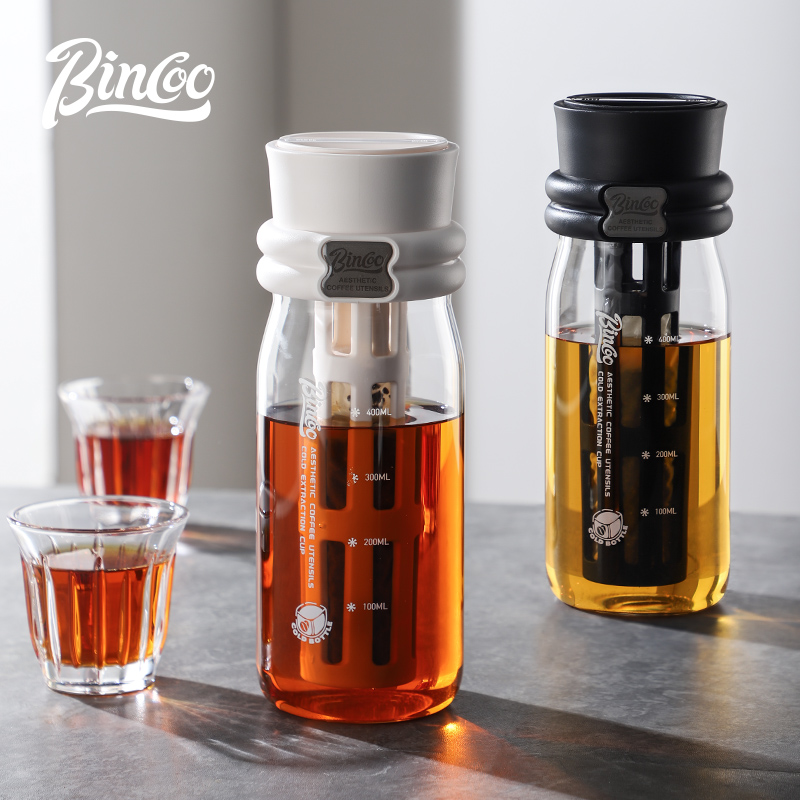 Bincoo玻璃咖啡冷萃壶300目过滤网冷萃杯家用冷泡杯冷萃取瓶便携
