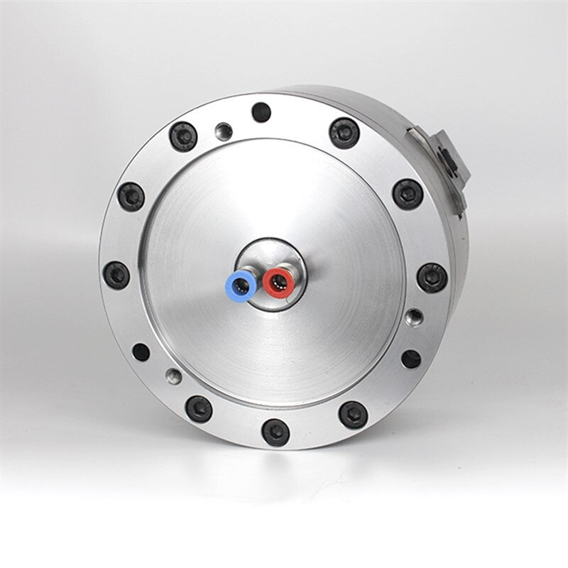 三爪中实气动汽动卡盘ks6810寸160/200/250数控机车床旋转夹盘具