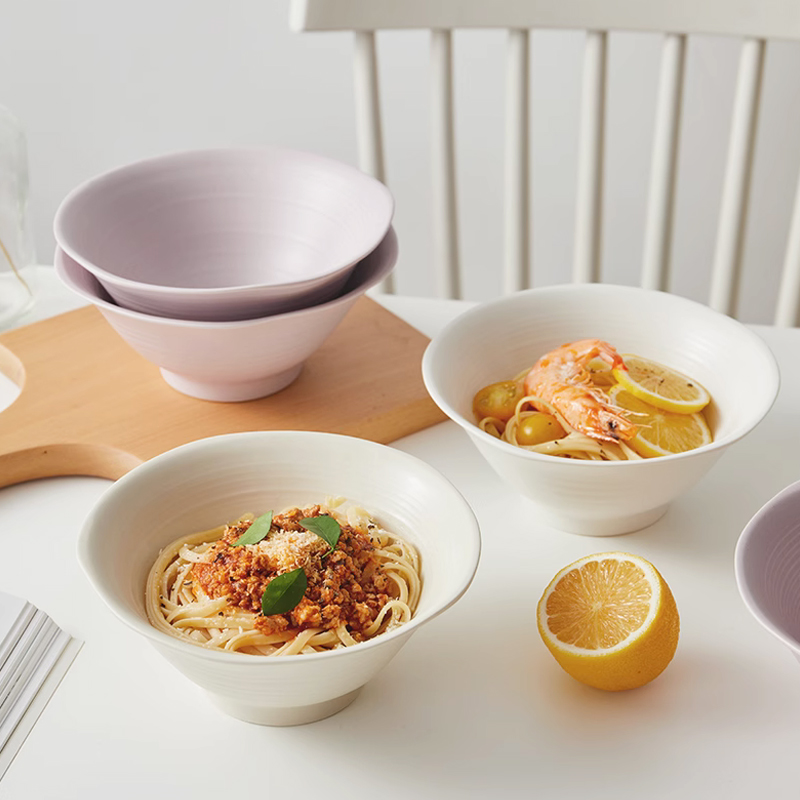【2个装】家用拉面碗新款奶油风陶瓷大汤碗面条碗沙拉碗螺蛳粉碗,餐饮具,碗,淘宝优惠券,粉丝福利购,淘宝优惠卷