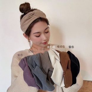 洗脸发箍法式 发宽高月子百搭新款 绑发带颅顶外出头饰2024布艺瑜伽