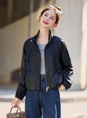 2026春新款皮衣外套女今年流行酷飒时尚百搭pu皮休闲夹克YG83033