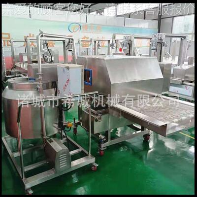 希诚自动天妇罗浆海苔挂上机 PDJ自动化淋喷式浆机备 设海苔片上