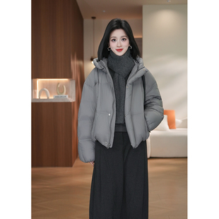 防风连帽羽绒服H 龟背泡芙款 250915 短款 ［小爽Finn］珩绣冬季