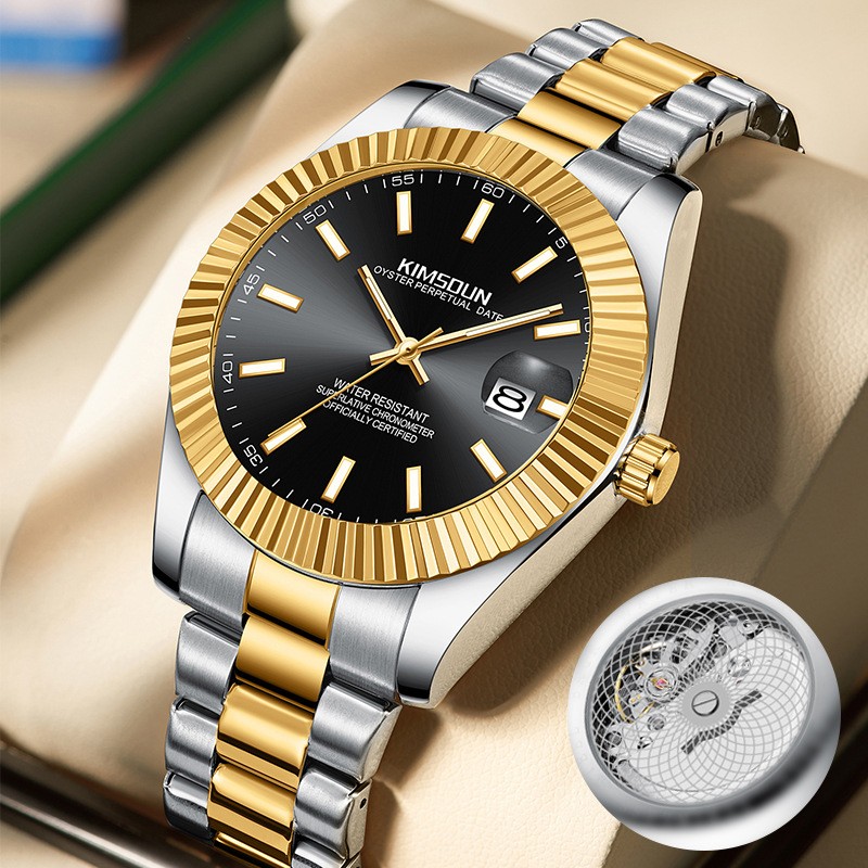 日志腕表全自动假机械表直播爆款品牌男表夜光防水男士手表代发