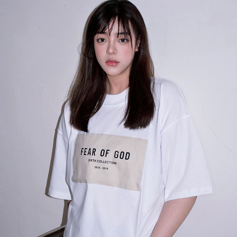 FEAR OF GOD FOG第六季主线联名贴布短袖宽松嘻哈高街T恤男女同款 女装/女士精品 T恤 原图主图