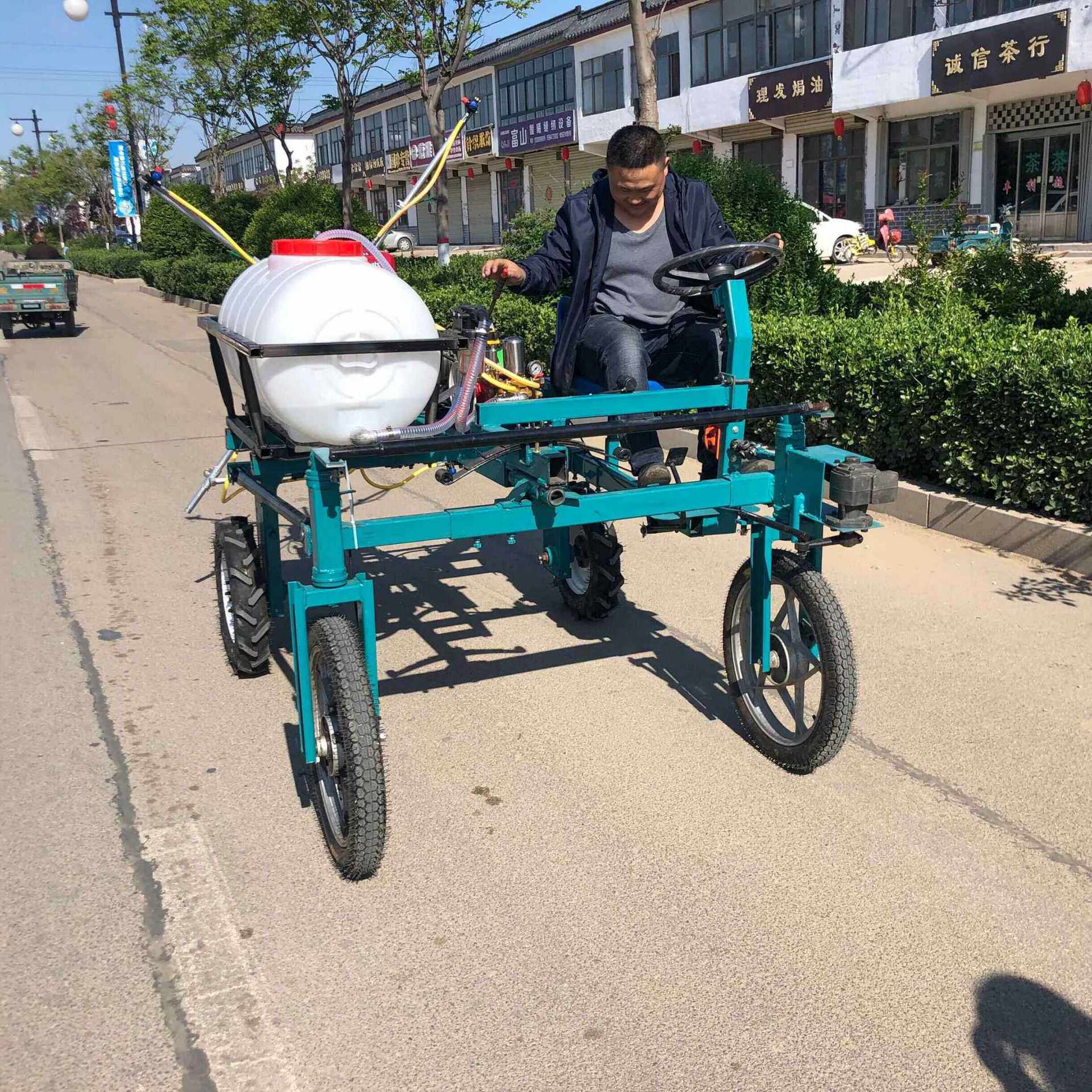 自走式三轮打药机 麦田菜地杀虫喷药机 柴油动力农用喷雾机