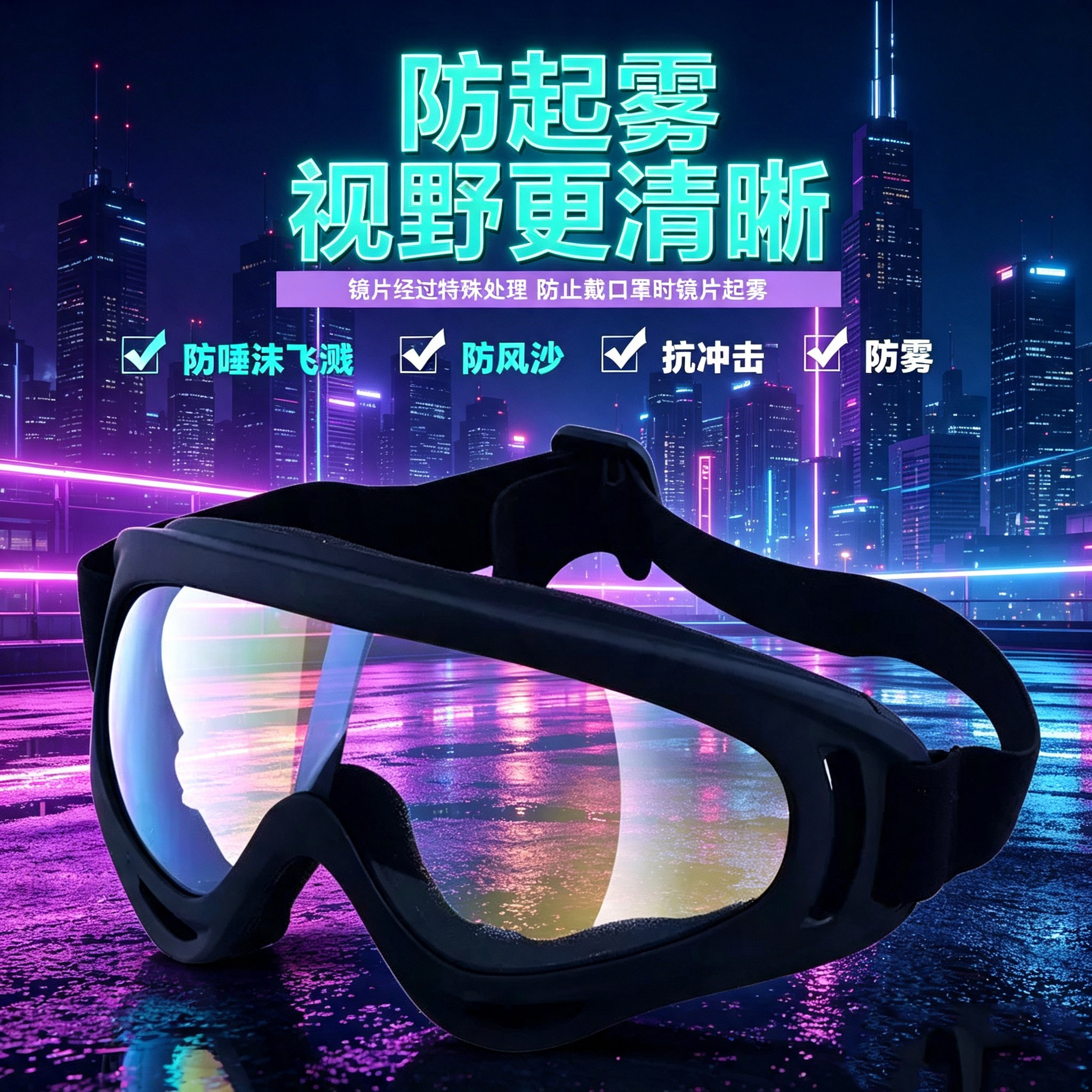 骑行眼镜日夜两用防风沙护目镜骑行摩托车挡风镜抗击眼镜防风眼镜