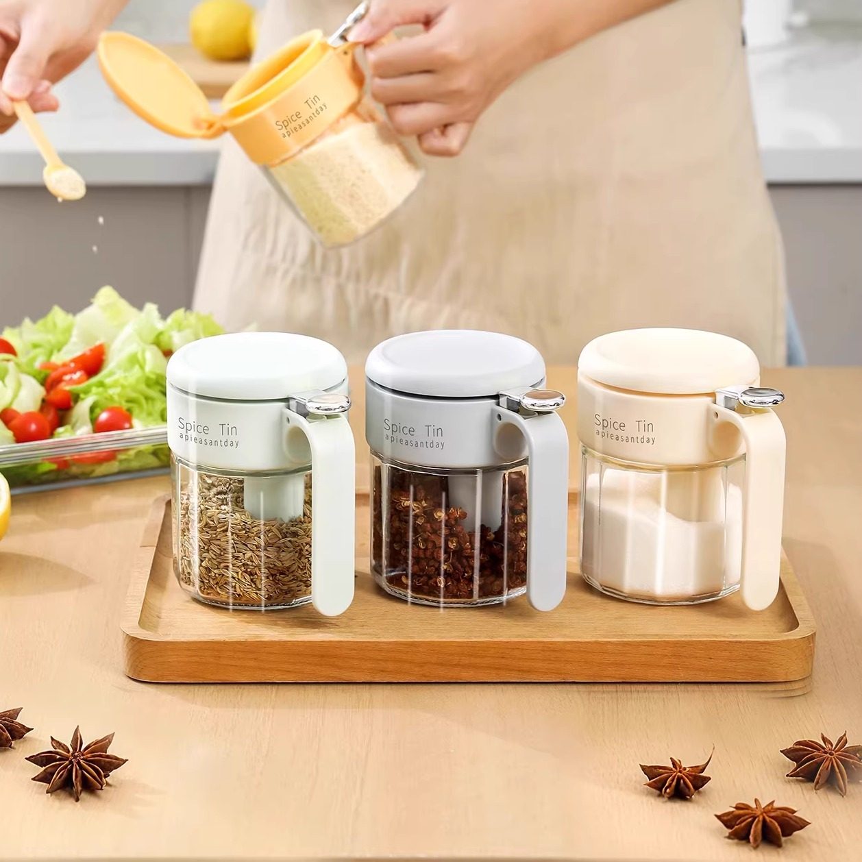 调料盒厨房家用调料瓶罐子组合套装调味瓶罐盐罐味精调味料收纳盒,厨房/烹饪用具,料理盒,淘宝优惠券,粉丝福利购,淘宝优惠卷