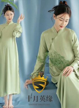 孕妇照服装影楼新款新中式复古旗袍气H质孕妈时尚艺术照写真连衣