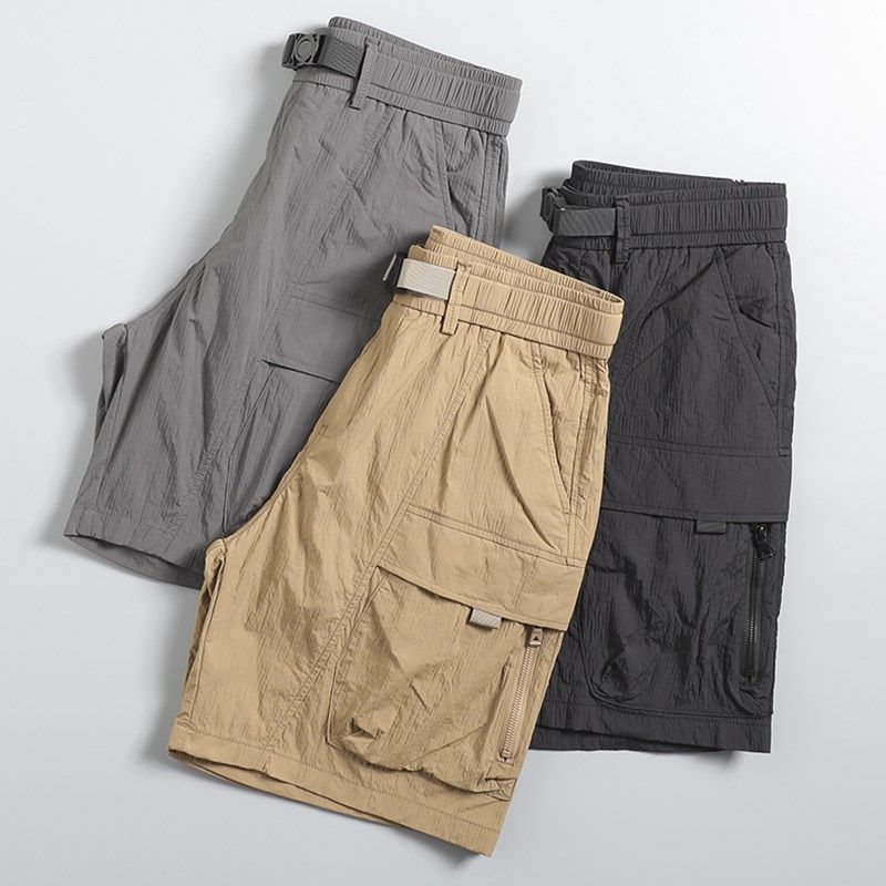 夏季山系机能速干多口袋钓鱼爬山户外宽松工装短裤男轻薄潮牌中裤,男装,短裤,淘宝优惠券,粉丝福利购,淘宝优惠卷