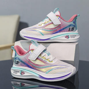 赤兔女童鞋子2025新款夏季薄款单网面透气轻便软底跑步鞋儿童网鞋