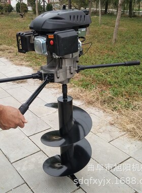 便携式汽油栽树机 173CC大功率植树挖坑机 广告牌立柱打窝机厂家