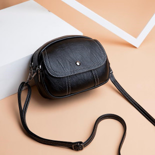 百搭多层软皮女包 上新简约单肩斜挎包时尚 小包包女2021新款 潮秋季