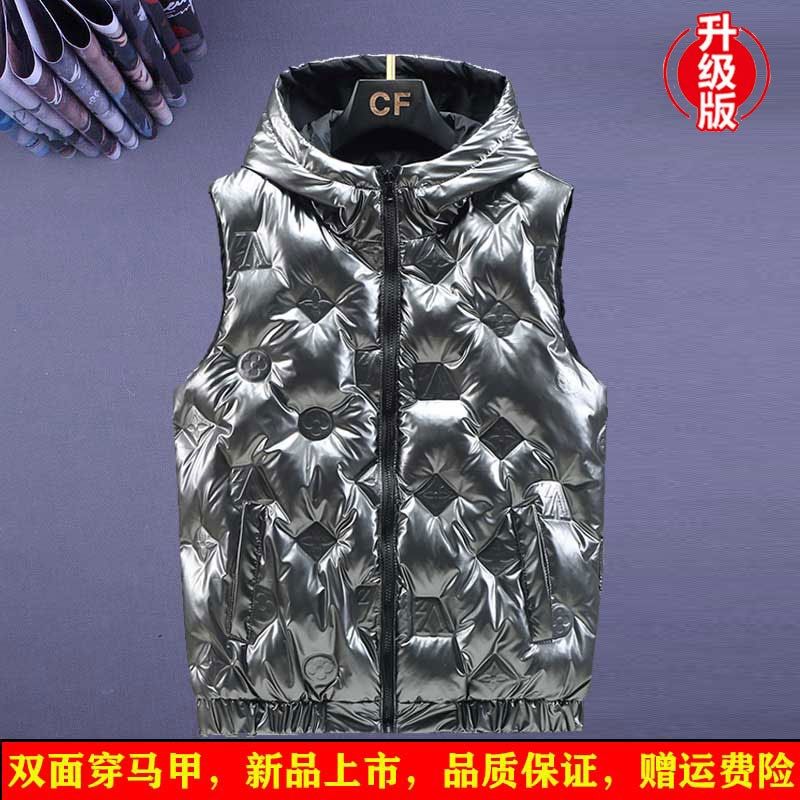 羽绒棉马甲男士秋冬季坎肩潮双面穿防风马夹外穿亮面保暖免洗背心,男装,常规马甲,淘宝优惠券,粉丝福利购,淘宝优惠卷