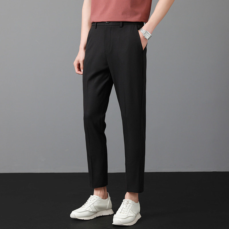 高级感休闲西裤男士潮流垂感松紧腰围夏季修身小脚男九分裤裤子男,男装,西裤,淘宝优惠券,粉丝福利购,淘宝优惠卷