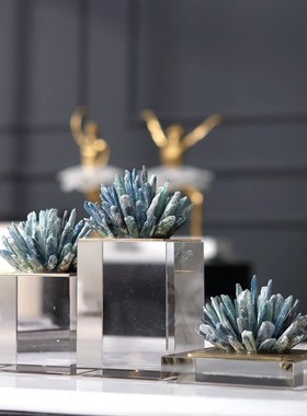 轻奢样板房间水晶软饰品摆件电视B柜两边旁玄关创意架书房桌上摆