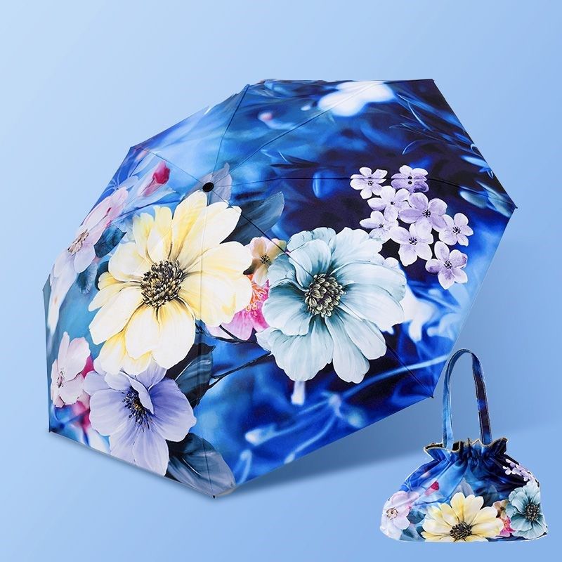 双层防晒伞晴雨两用遮阳伞小巧可携式女夏遮阳抗UV手动结实耐用,居家日用,伞套/伞筒/伞包,淘宝优惠券,粉丝福利购,淘宝优惠卷