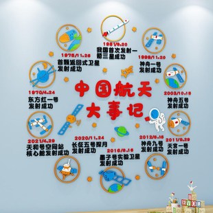 M357中国航天大事教室w科技主题文化墙面装 饰幼儿园爱国教育