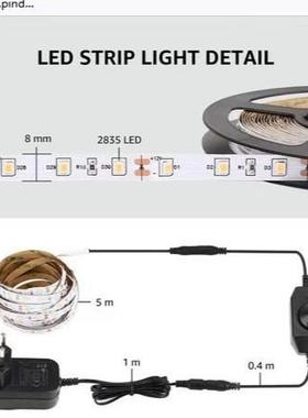 2835紫色调光灯带紫色杀菌灯教室消毒灯植物5米10米带调光60灯/米
