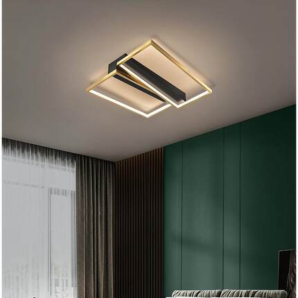 主卧室吸顶灯轻奢北欧创意房间灯饰现代简约个性金色餐厅led灯具
