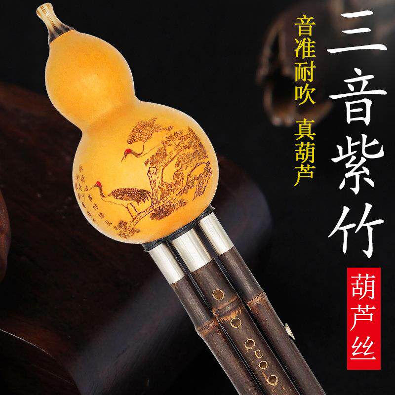 紫竹葫芦丝乐器FGA降BC小D六调可选音准小学生易吹配盒子中国结