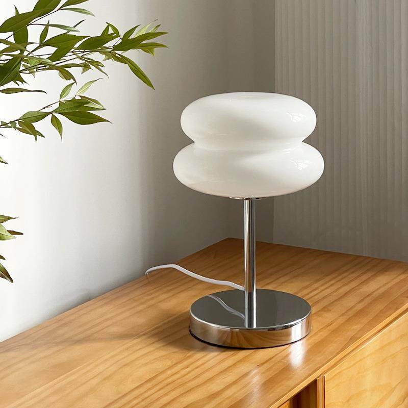 中古奶油风装饰灯现代简约客厅卧室床头双层蛋挞温馨氛围玻璃灯具,3C数码配件,USB灯,淘宝优惠券,粉丝福利购,淘宝优惠卷