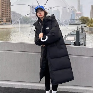 2025秋季新款宽松显瘦百搭款羽绒棉服加厚保暖简约时尚休闲中长款