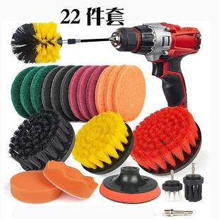 跨境新品 盘毛刷刷电光抛件除清洁尘圆打钻套刷22磨电钻刷套装