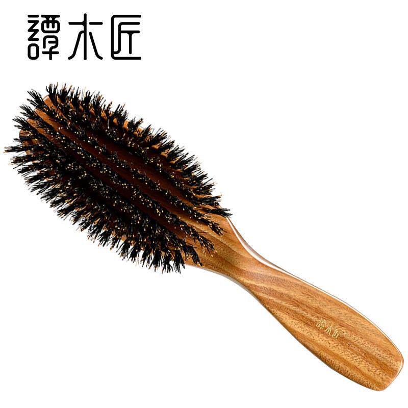 谭木匠正品猪鬃毛发刷礼盒ytm2-1l个人清洁护理送长辈创意礼品梳