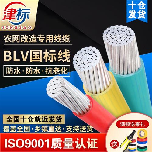 国标铝芯电缆线BLV电线单芯铝电线10 16 25 35 50 70 95平方铝线