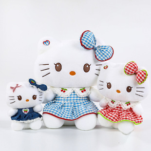 毛绒玩具KT猫咪玩偶睡觉抱枕安抚布娃娃可爱凯蒂猫公仔生日礼物女