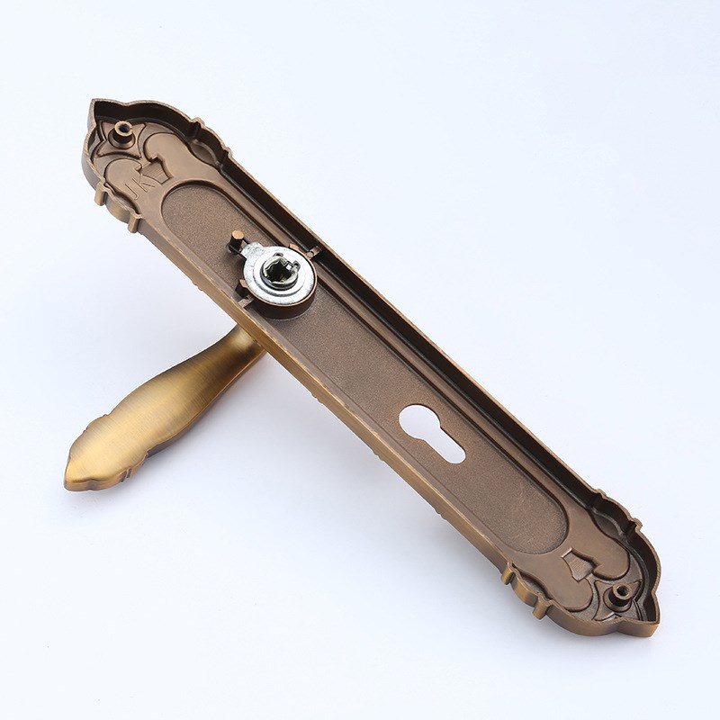 红古铜庭院门锁 欧式古典别墅花园门锁 栅栏庭院双开门门锁