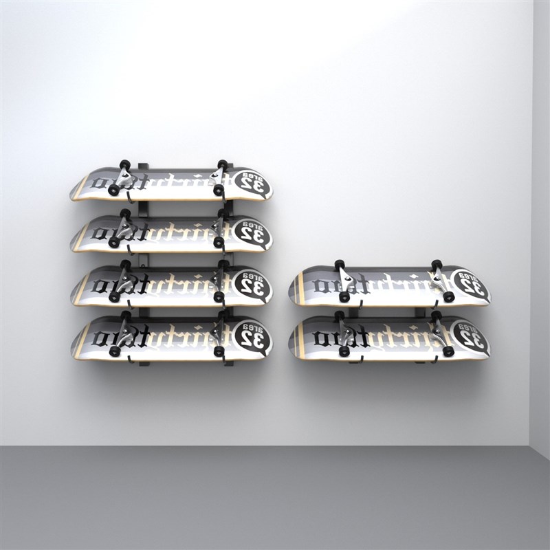 双翘滑板挂架壁挂长板陆地冲浪板挂放架上墙多层收纳陈列展示架子