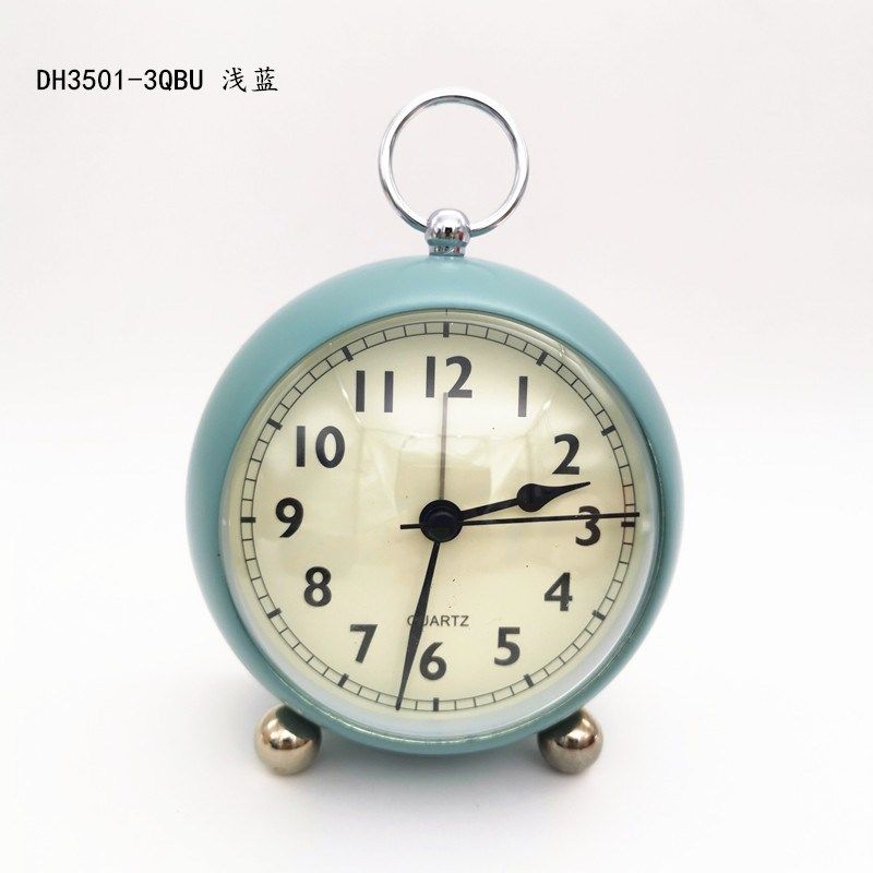 好销时钟3.5寸吊环凸玻金属闹钟 圆形床头闹钟 静音带夜灯石英钟,家居饰品,台钟/闹钟,淘宝优惠券,粉丝福利购,淘宝优惠卷