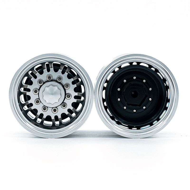 模型车1/14田宫Tamiya拖头 CNC金属轮毂 B款泥头前轮后轮 一对装