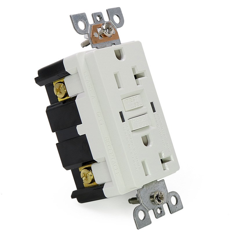 工厂直销GFCI 接地故障断路器 20A美式带漏电保功能浴室柜插座