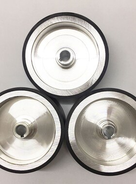 厂家直供80x35x26mm孔带8x4键槽橡胶砂带轮砂带机抛光轮铝轮