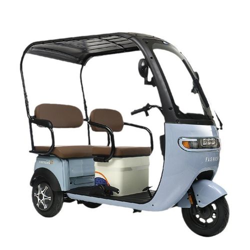 带蓬新款电动三轮车拉货大功率成人日常休闲代步接孩子电动三轮车