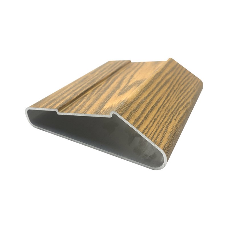 铝合金木纹面包管加工工业铝型材cnc加工木纹楼梯扶手型材