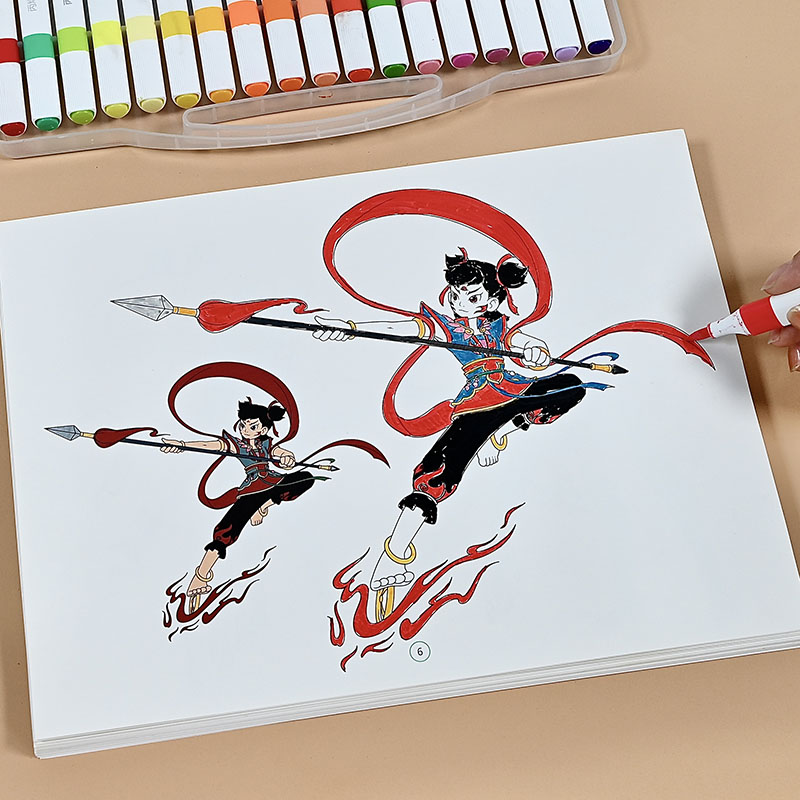 哪吒涂色书亲子互动涂色书