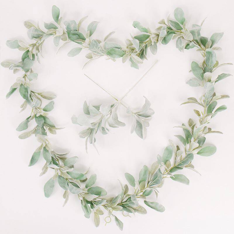 新款仿真兔耳叶藤条 欧美家居婚礼场景装饰壁挂羊耳叶藤条