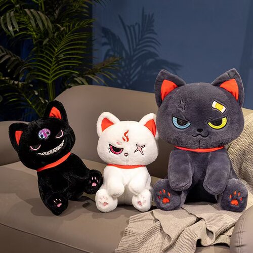 英国NEXT MEDE轻奢专柜正版海盗猫公仔搞怪恶魔黑猫趣味玩偶礼物