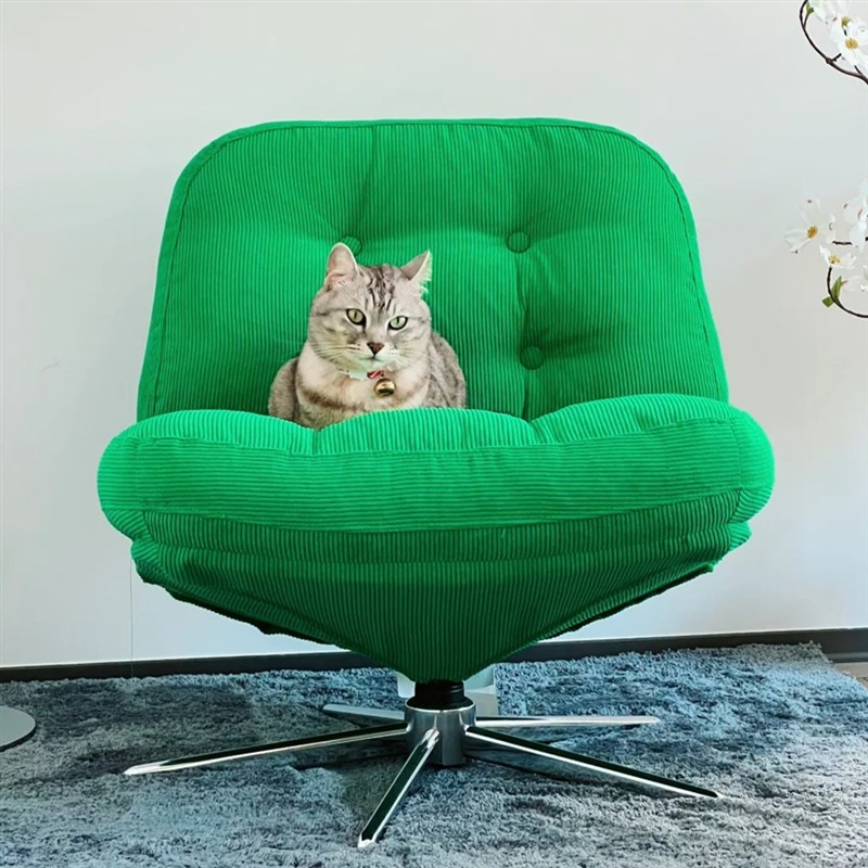 包豪斯懒人沙发椅法式小化妆凳休闲旋转杜威林格办公阳台家用靠背