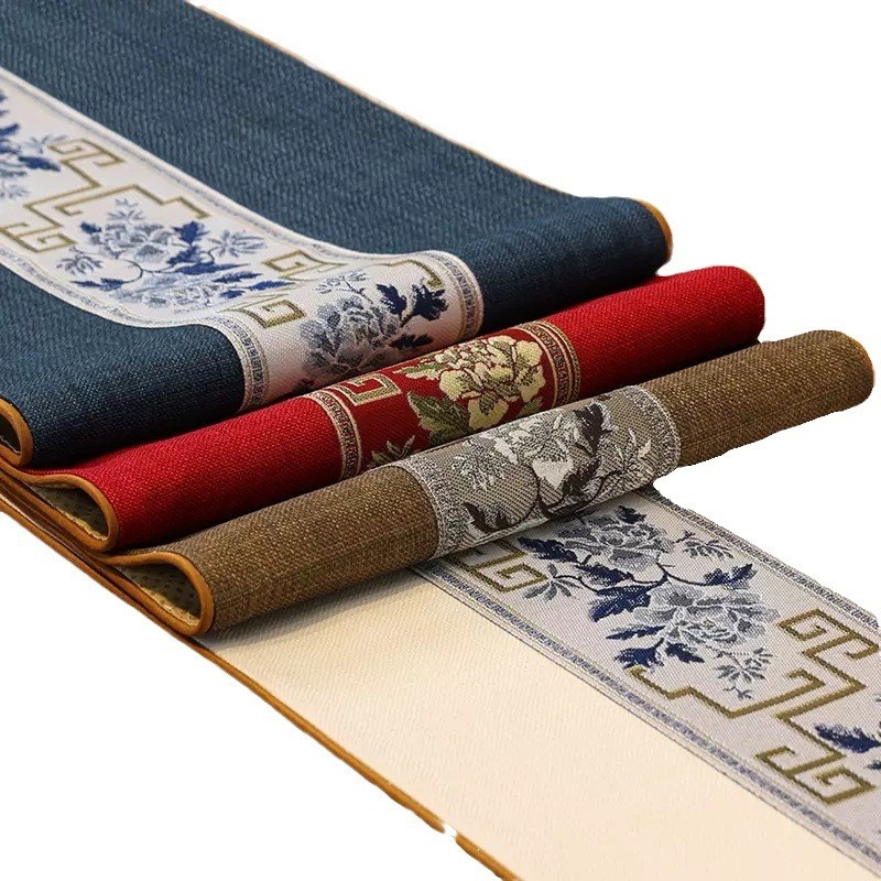 新中式桌旗禅意茶席茶台布艺长条茶几桌布茶桌电视柜垫布床旗