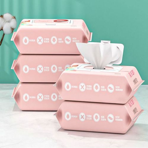 3包*80片足片数带盖湿巾镜片清洁手口湿巾用品便携家庭实惠装